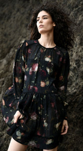 Curate always the oppor- tunic (black floral)