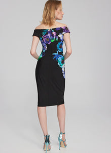 Josephribkoff 241775 floral drop shoulder dress
