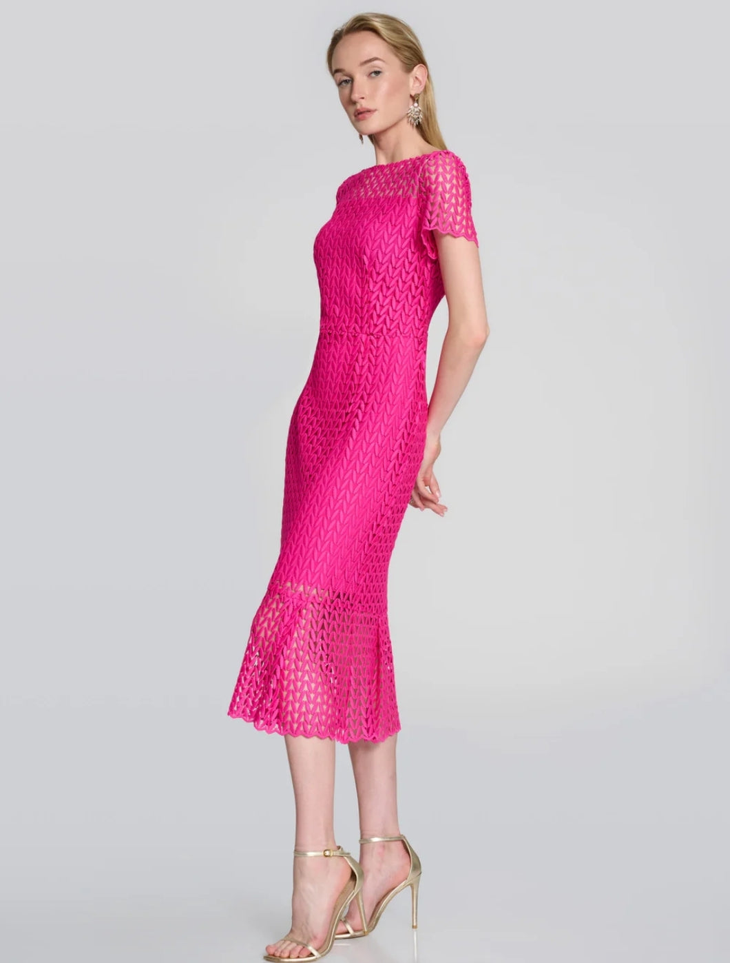 Josephribkoff lace flounce dress 242704