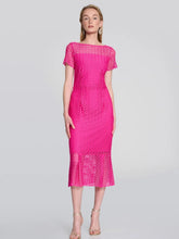 Load image into Gallery viewer, Josephribkoff lace flounce dress 242704