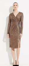 Load image into Gallery viewer, Joseph ribkoff shimmer wrap front dress 233751