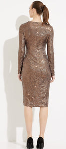 Joseph ribkoff shimmer wrap front dress 233751
