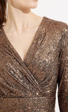 Load image into Gallery viewer, Joseph ribkoff shimmer wrap front dress 233751