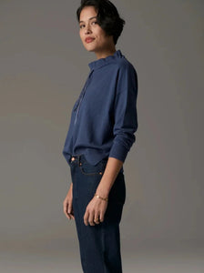 Pol beech drawstring knit blue